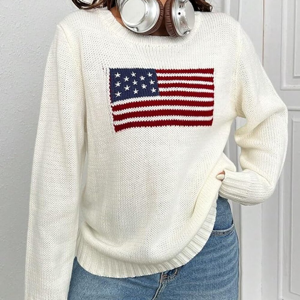 Flag Pattern Sweater ❤️ - Picture 5 of 8